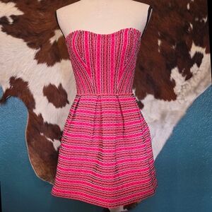 Pink Strapless Dress